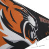 photo of thirty foot long renovate partition with snarling tiger head graphic and north county high school