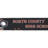 photo of thirty foot long renovate partition with snarling tiger head graphic and north county high school